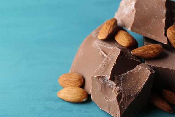 Chocolate and almonds