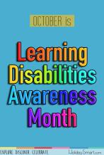 October is Learning Disability Awareness Month